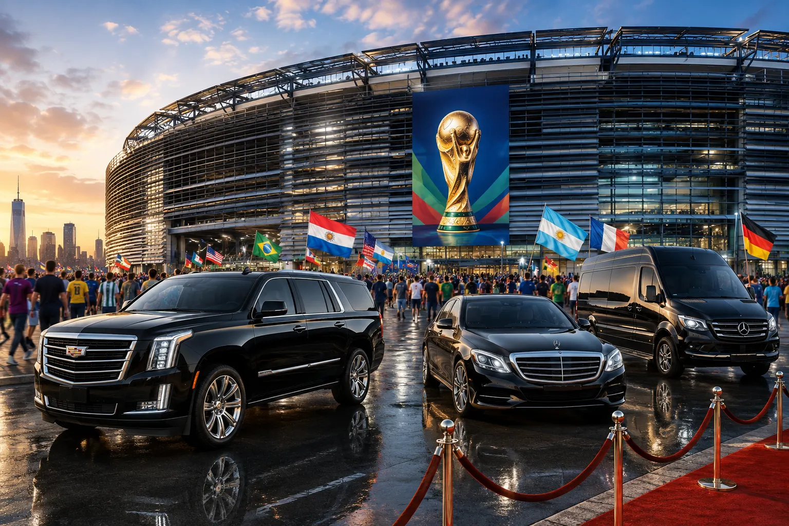 FIFA 2026 airport transfer service from NYC airports to MetLife Stadium